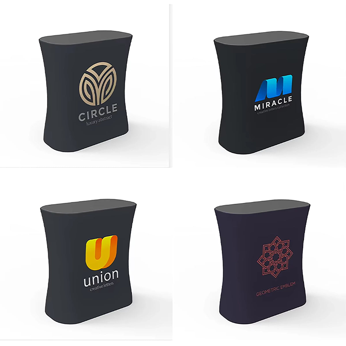 Branded display counter examples