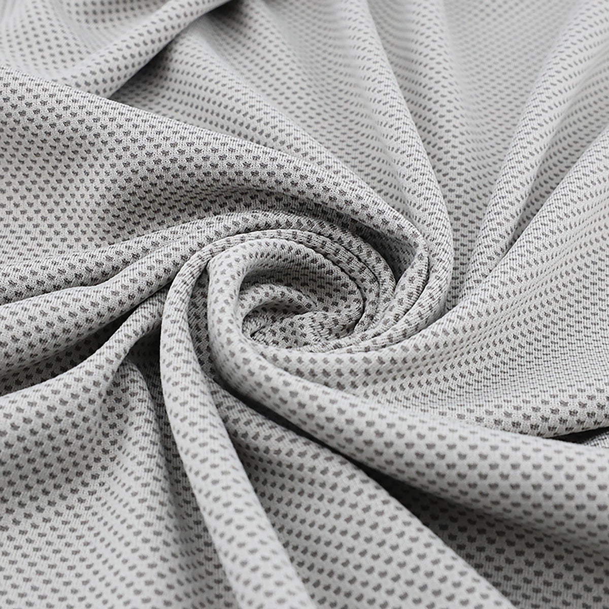 Gray cooling cape fabric close-up