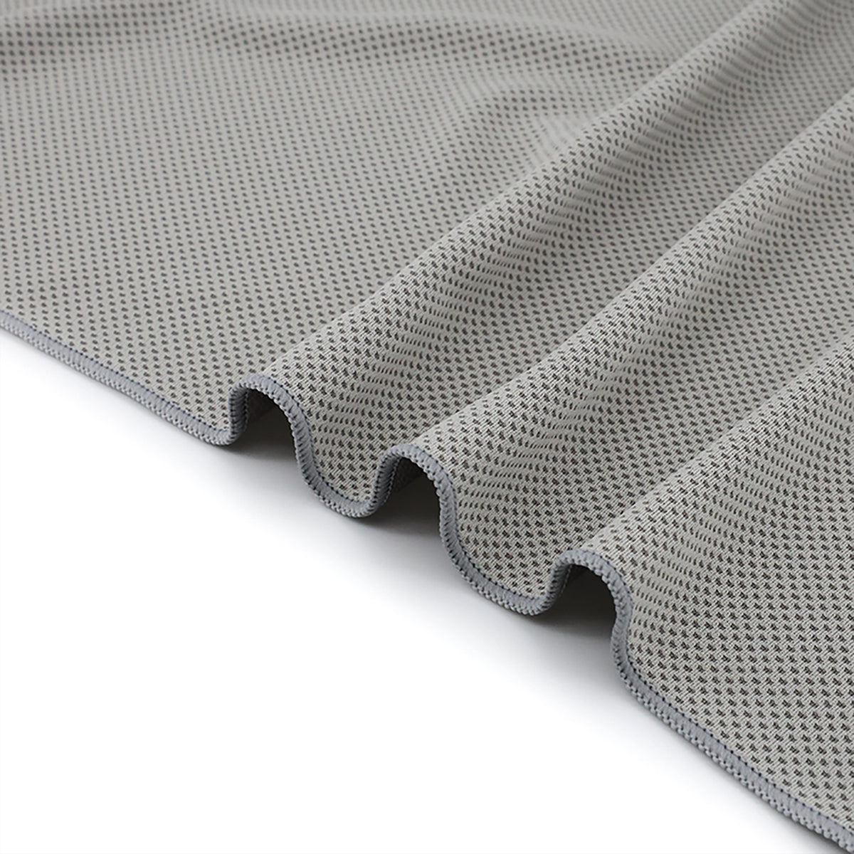 Gray cooling cape mesh fabric detail